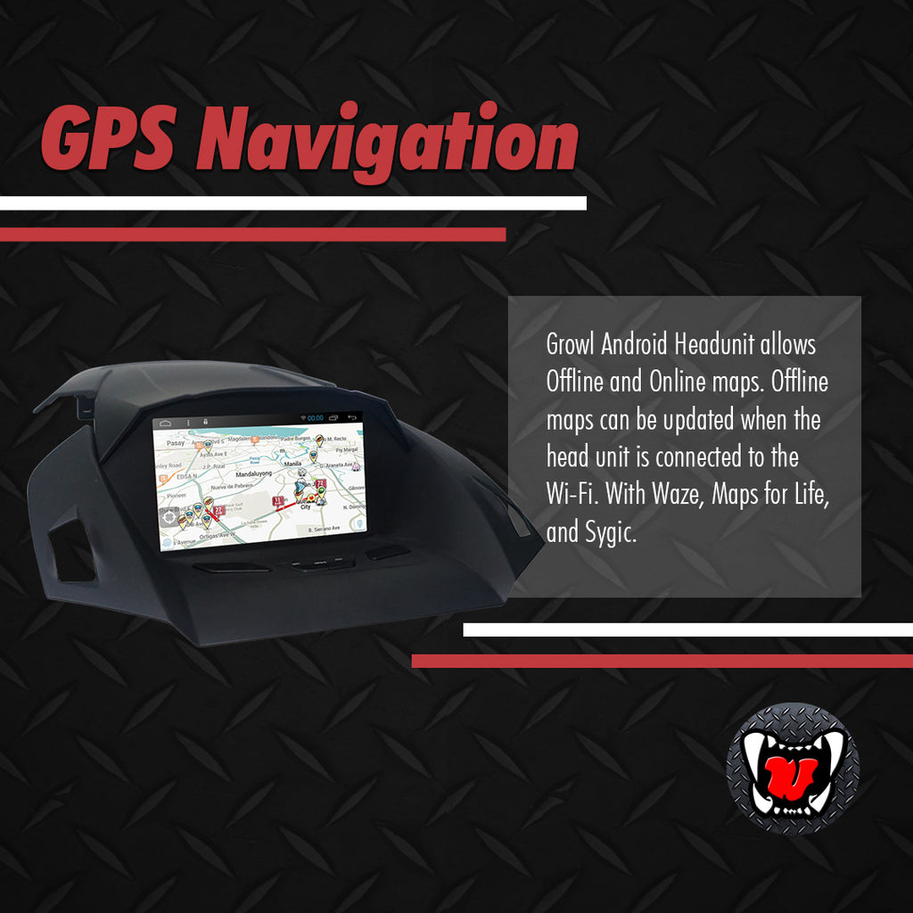 Growl for Ford Escape 2016 All Variants Android Head Unit 8" FULL TAB