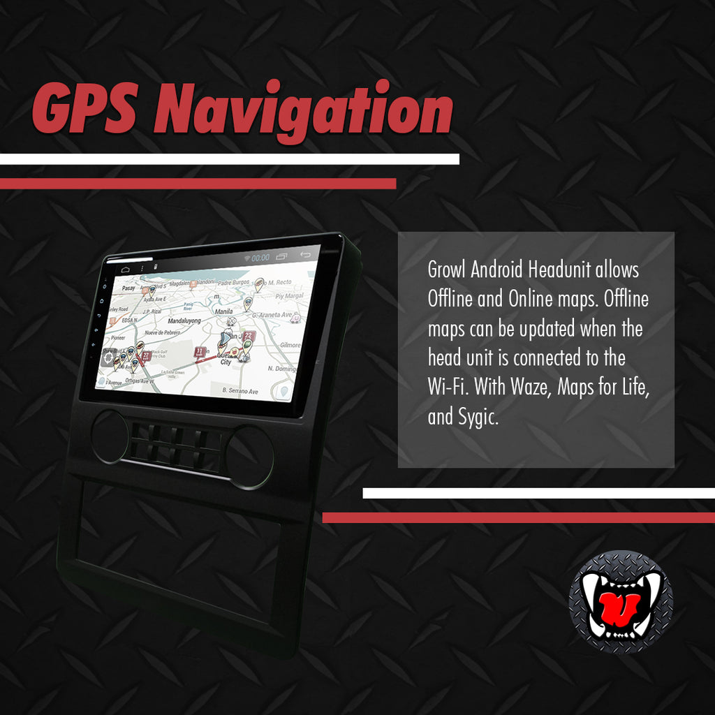 Growl for Foton Traveller 2014-2020 Android Head Unit 9" FULL TAB