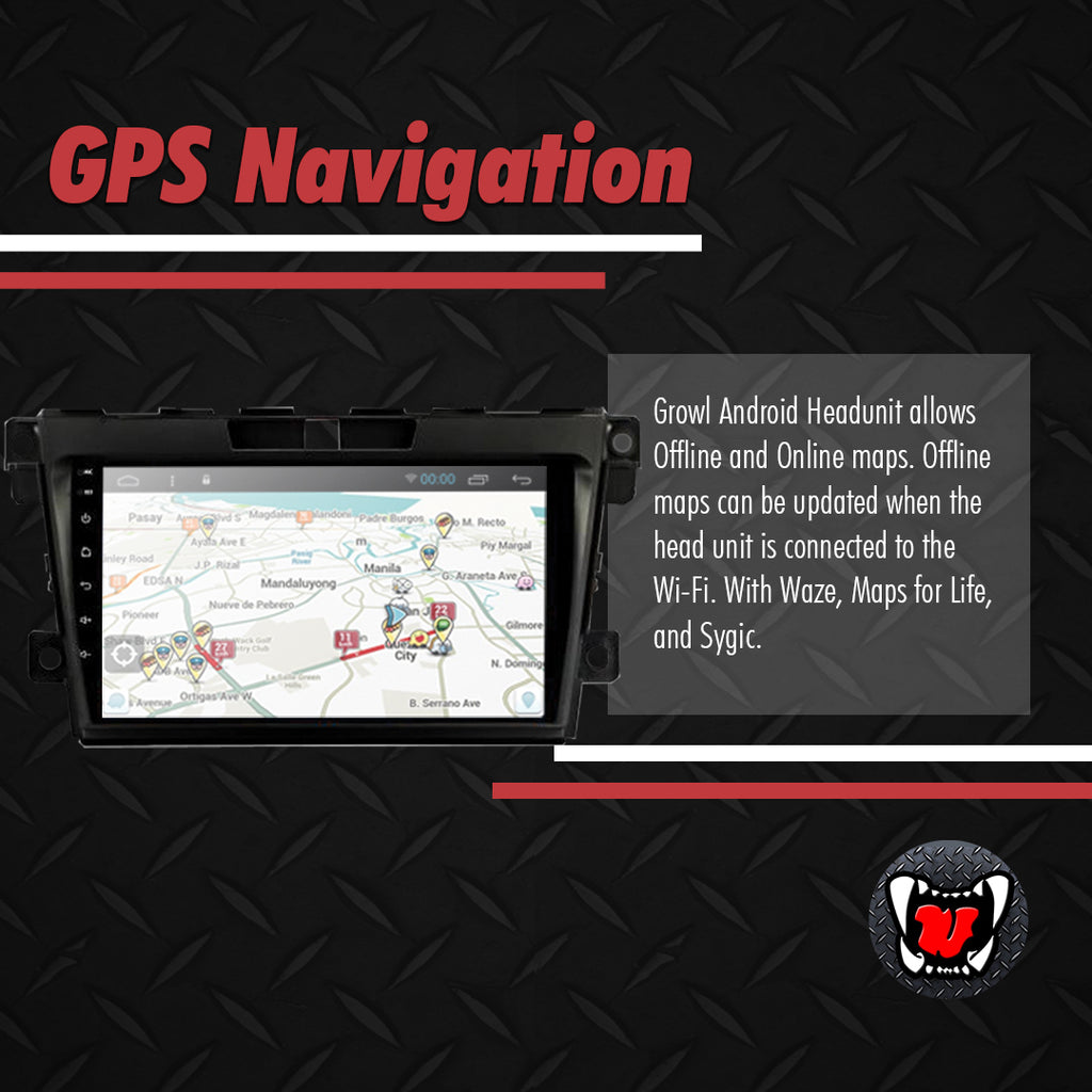 Growl for Mazda CX7 2006-2012 All Variants Android Head Unit 9" Screen