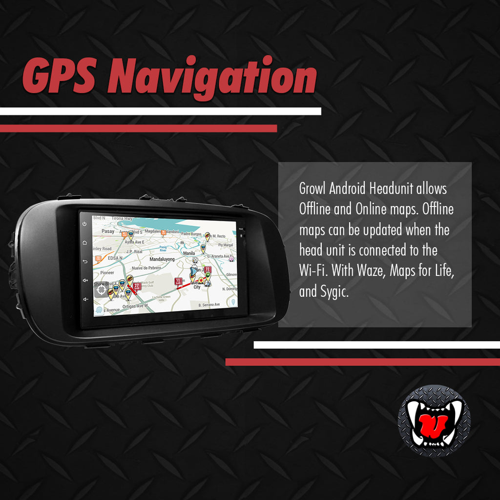 Growl for Kia Soul 2015-2019 Low End Android Head Unit 7" 2din with Panel