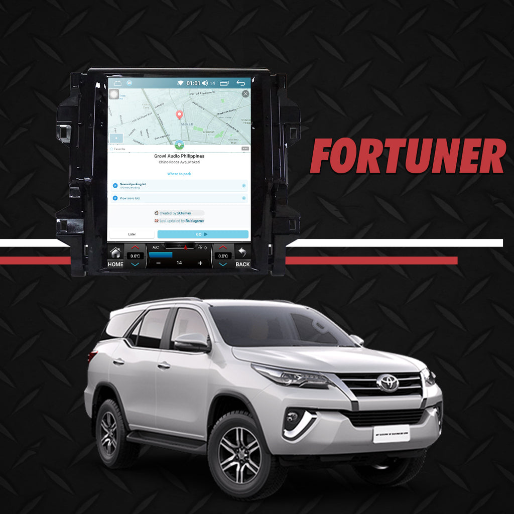 Growl for Toyota Fortuner 2018-2020 All Variants Android Head Unit 12.1" Vertical Screen