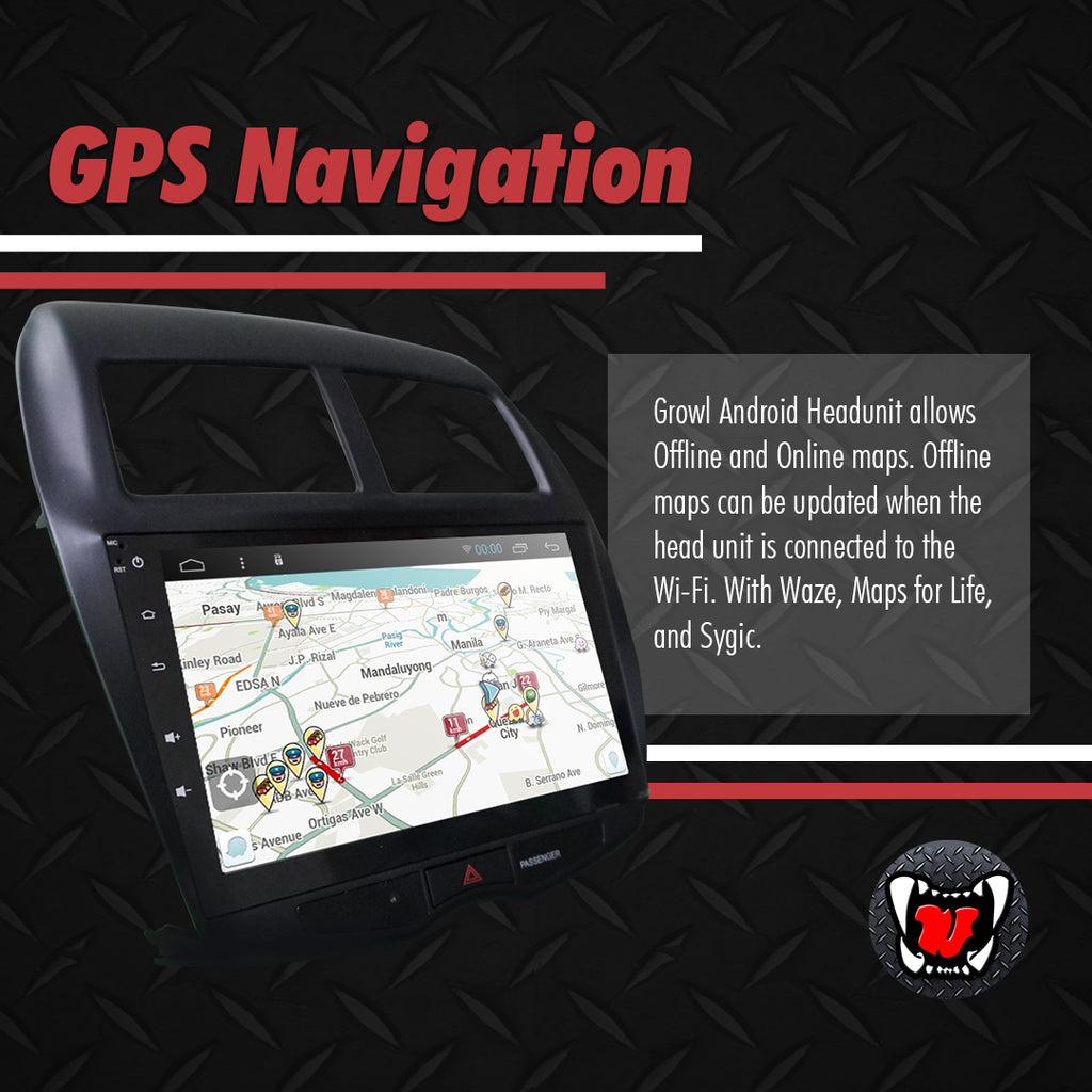 Growl for Mitsubishi ASX 2010-2020 All Variants Android Head Unit 10" FULL TAB