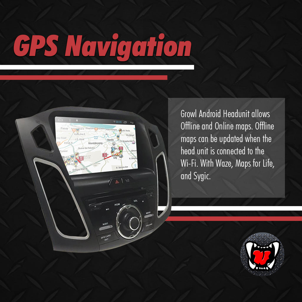 Growl for Ford Focus 2013-2018 All Variants Android Head Unit 9" FULL TAB