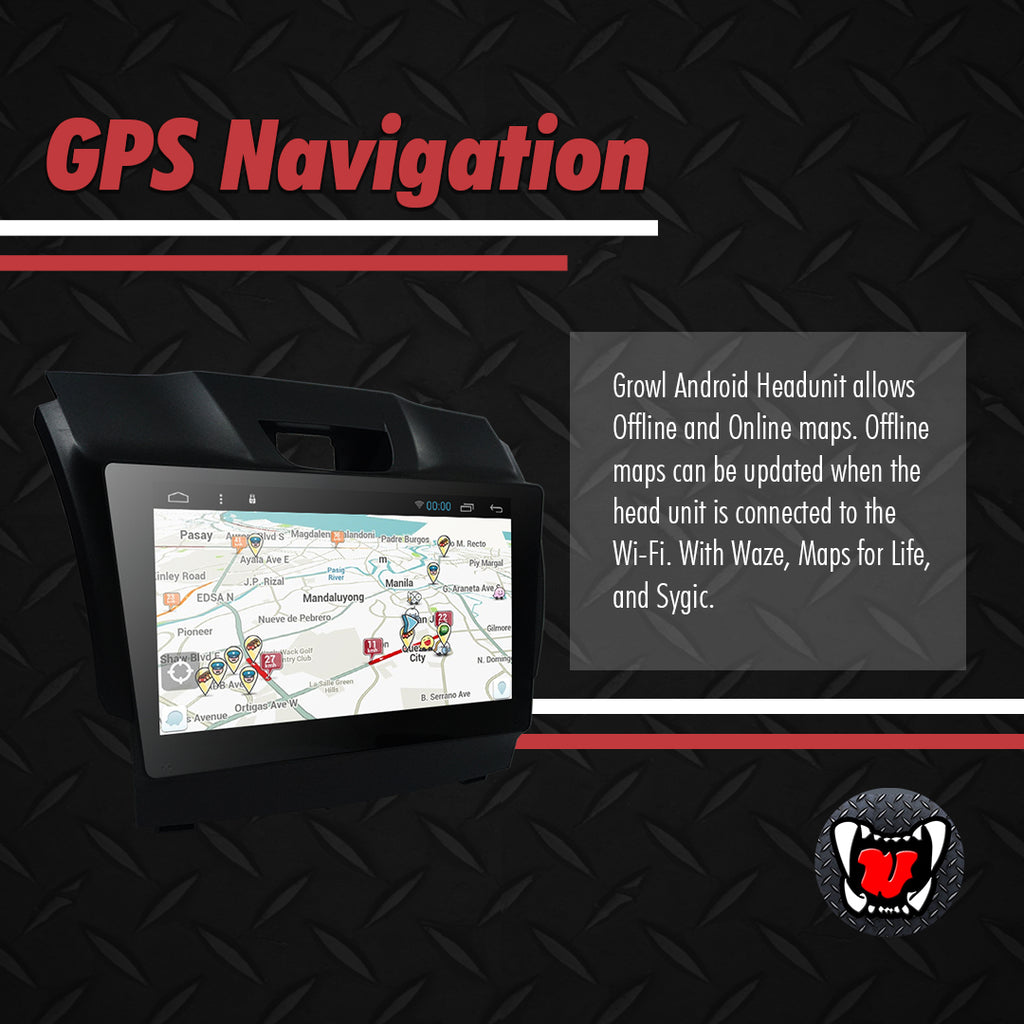 Growl for Isuzu D-Max 4X2 2013- 2020 All Variants Android Head Unit 9" FULL TAB