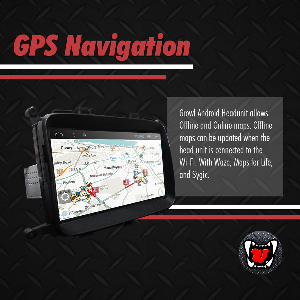 Growl for Kia Carens 2013-2019 All Variants Android Head Unit 9" Screen