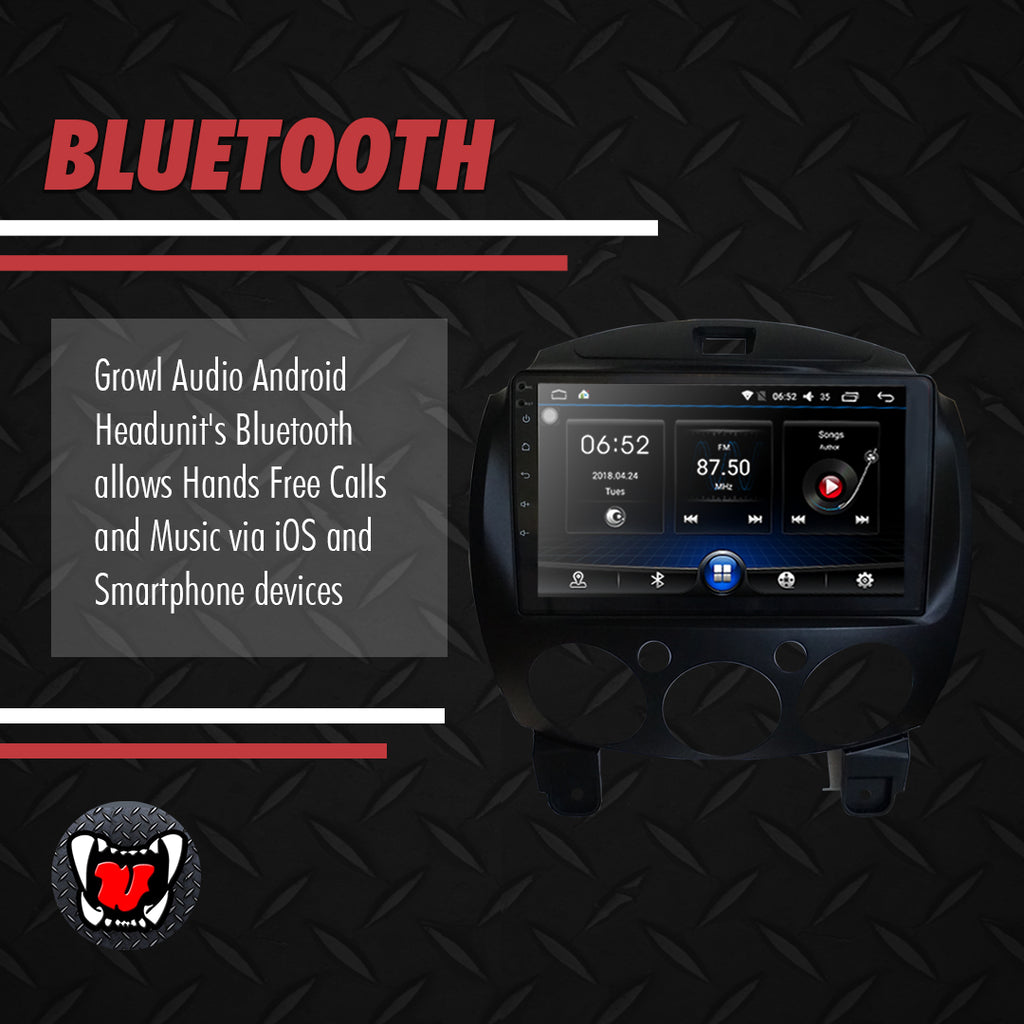 Growl for Mazda 2 2013-2014 All Variants Android Head Unit 9" Screen