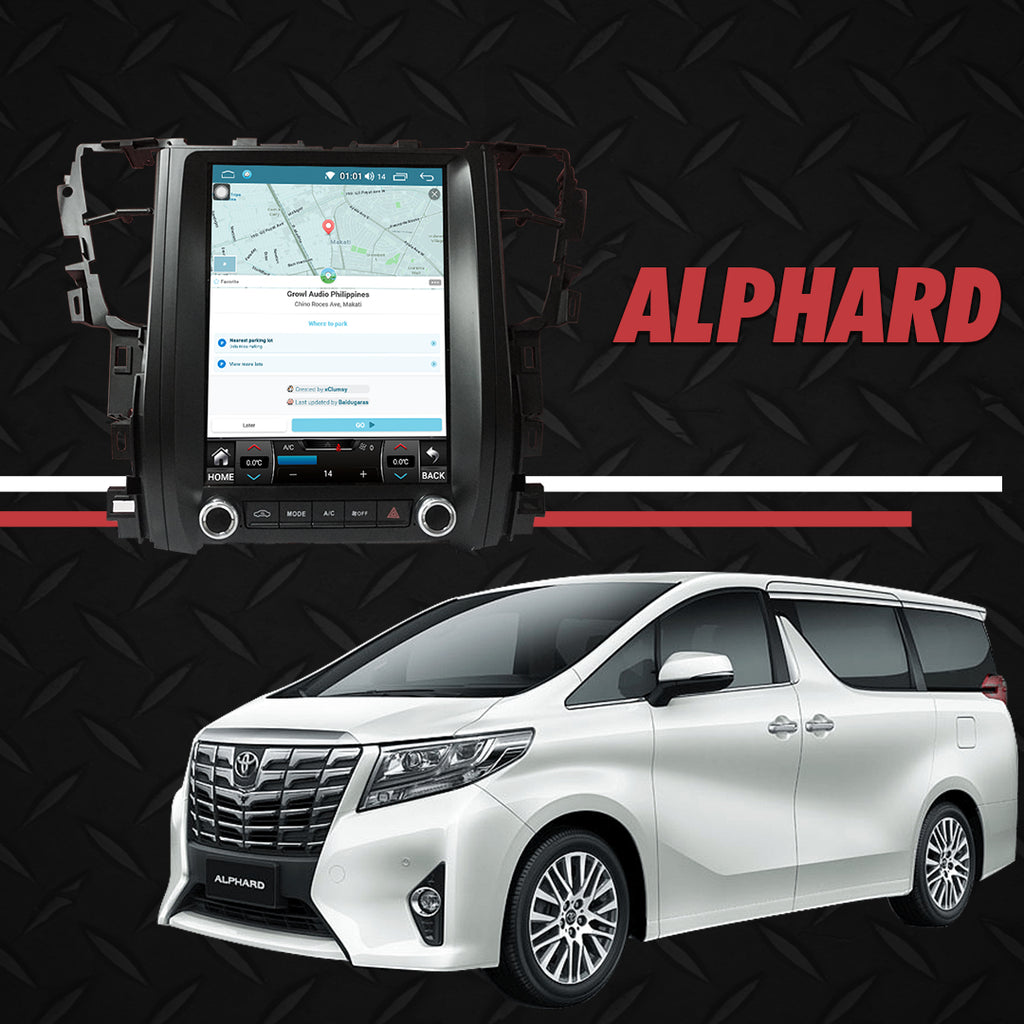 Growl for Toyota Alphard 2015- 2020 All Variants Android Head Unit 12.1" vertical Screen