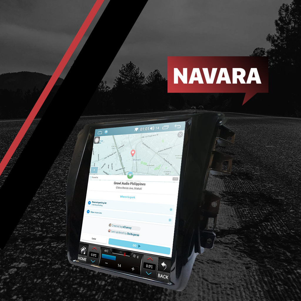 Growl for Nissan Navara 2014-2020 EL, VL, Calibre Android Head Unit 12.1" Vertical Screen